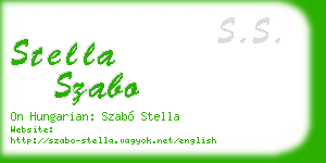 stella szabo business card