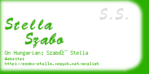 stella szabo business card